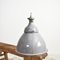 Large Industrial Grey Factory Pendant Light, 1950s, Image 2