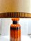 Vintage Fat Lava Stehlampe in Orange & Schwarzer Tropfglasur von Kaiser Idell, 1962 3