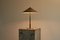 Lampada da tavolo Karlby curva in ottone patinato e teak per Lyfa, anni '40, Immagine 4