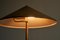 Lampada da tavolo Karlby curva in ottone patinato e teak per Lyfa, anni '40, Immagine 8
