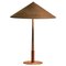 Bent Karlby Table Lamp in Patinated Brass and Teak for Lyfa, 1940s 1