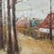 Rick Tubbax, Flemish Landscape, Oil on Linen, 1950s, Framed 5
