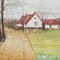 Rick Tubbax, Flemish Landscape, Oil on Linen, 1950s, Framed 4