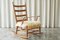 Rocking Chair in Oak and Sheepskin, 1940s, Image 2