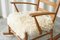 Rocking Chair in Oak and Sheepskin, 1940s, Image 13
