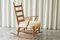 Rocking Chair in Oak and Sheepskin, 1940s 10