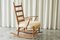 Rocking Chair in Oak and Sheepskin, 1940s, Image 10