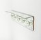 Midcentury Coat Rack Shelf in Brass and Glass from Cristal Art, 1950s 12