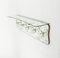 Midcentury Coat Rack Shelf in Brass and Glass from Cristal Art, 1950s, Image 12