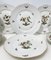Porcelain Rothschild Plates and Cup and Saucer from Herend Hungary, 1960s, Set of 10 2