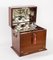 Antique Victorian Three Bottle Tantalus & Games Compendium, 19th Century, Set of 13, Image 15