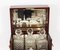 Antique Victorian Three Bottle Tantalus & Games Compendium, 19th Century, Set of 13 4