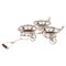 Vintage English Silver Plated Triple Drinks Cart, 1930s, Image 1