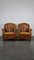 Vintage Leather Club Chairs, Set of 2 2