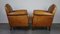 Vintage Leather Club Chairs, Set of 2 3