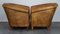 Vintage Sheep Leather Club Chairs, Set of 2 3