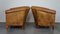 Vintage Sheep Leather Club Chairs, Set of 2 5