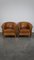 Vintage Sheep Leather Club Chairs, Set of 2 2