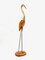 Geschnitzte Mid-Century Modern Reiher Figur aus Teak & Messing, 1960er 2