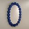 Blue Oval Murano Glass Mirror in Style by Fratelli Tosi 1