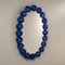 Blue Oval Murano Glass Mirror in Style by Fratelli Tosi, Image 1