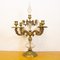 Vintage Kerzenhalter aus Bronze & Kristallglas, Spanien, 1930er 1