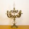 Vintage Kerzenhalter aus Bronze & Kristallglas, Spanien, 1930er 4