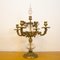 Candelabro vintage de bronce y cristal, España, años 30, Imagen 2