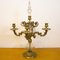 Vintage Bronze and Crystal Candleholder, Spain, 1930s 3