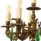 Vintage Bronze Candelabra Lamp with Green Crystals, 1930s 4