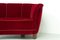 Vintage Danish Art Deco Red Velvet Banana Sofa from Slagelse Møbelværk, 1940s, Image 13