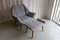 Danish Modern Easy Chair and Stool Model 12 by Kurt Østervig, 2018, Set of 2, Image 12
