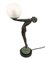 Art Deco Style Clarté Sculpture Table Lamps by Max Le Verrier, Set of 2 3