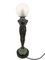 Art Deco Style Clarté Sculpture Table Lamps by Max Le Verrier, Set of 2 5