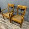 Directoire Armchairs in Blond Walnut, Set of 2 6