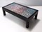 Vintage Rectangular Lacquered Beach Coffee Table with Colorful Plaster Relief, 1980s 1