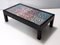 Vintage Rectangular Lacquered Beach Coffee Table with Colorful Plaster Relief, 1980s, Image 1