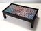 Vintage Rectangular Lacquered Beach Coffee Table with Colorful Plaster Relief, 1980s 3