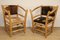 Rustic Armchairs in Wood and Cowhide, 1970s, Set of 2 18