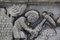 French Concrete Planter with Facade Sculpted in Roman Style, 1920s, Image 7