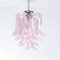 Chandelier in Flamingo Pink Murano Glass Petals by Bottega Veneziana 1