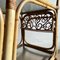 Carrello vintage in bambù con 2 ripiani in vetro e portabottiglie, anni '60, Immagine 7