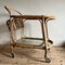 Vintage Bamboo Trolley with 2 Glass Shelves and Bottle Holder, 1960s, Image 10