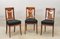 Biedermeier Chairs in Walnut, Set of 3 1