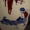 Bemalte und glasierte chinesische Keramikvase, 2000er 2