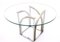 Postmoderner runder Esstisch aus Messing & Stahl von Romeo Rega, 1970er 1