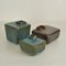 Jarrones Block de cerámica morada y turquesa de Groeneveldt, años 60. Juego de 6, Imagen 8