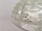 Portuguese Semi-Sphere Clear Crystal Glass Flush Mount Lamps, 1970s, Set of 2 16