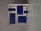 Wall Light Square Pattern Blue Gio Bridges by Gio Ponti, 2000s 1