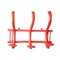 Antique Wall Coat Rack in Bentwood Painted in Red 3